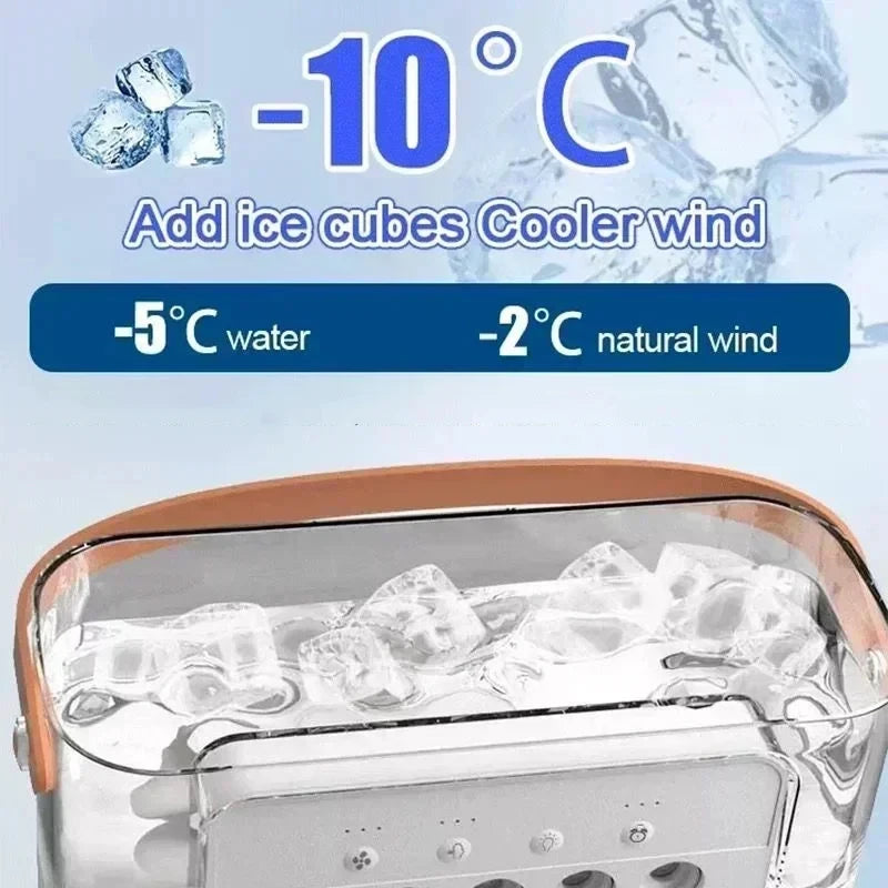 OrivanaCool™ 3 In 1 Portable Humidifier Fan Mini Air Conditioners USB Mini fan LED