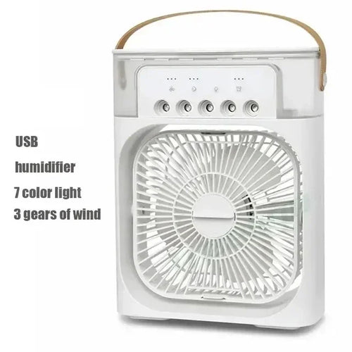 OrivanaCool™ 3 In 1 Portable Humidifier Fan Mini Air Conditioners USB Mini fan LED